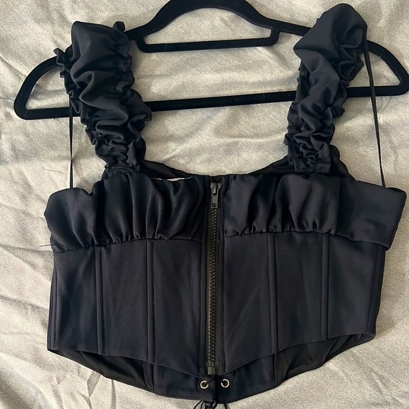 PacSun Kendall & Kylie Black Corset Top - Picture 2 of 3